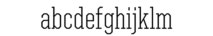 United Serif Condensed Thin Regular Font LOWERCASE