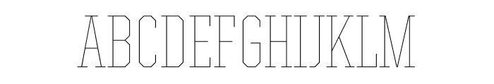 United Serif Condensed Thin Font UPPERCASE