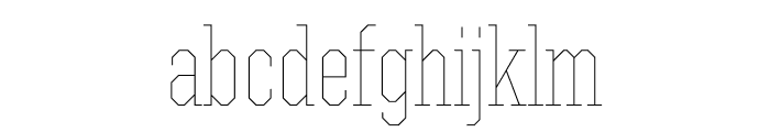 United Serif Condensed Thin Font LOWERCASE