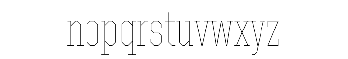 United Serif Condensed Thin Font LOWERCASE