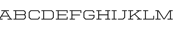 United Serif Extended Thin Regular Font UPPERCASE