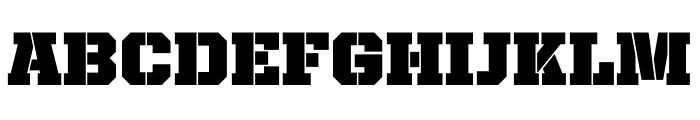 United Serif Regular Stencil Font UPPERCASE