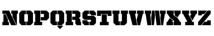 United Serif Regular Stencil Font UPPERCASE