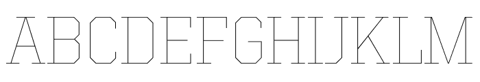 United Serif Regular Thin Light Font UPPERCASE