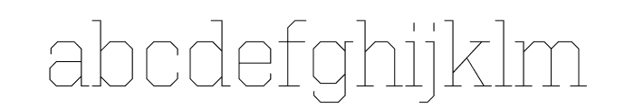 United Serif Regular Thin Light Font LOWERCASE