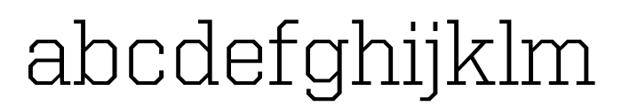 United Serif Regular Thin Regular Font LOWERCASE