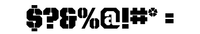 United Serif Semi Condensed Stencil Font OTHER CHARS