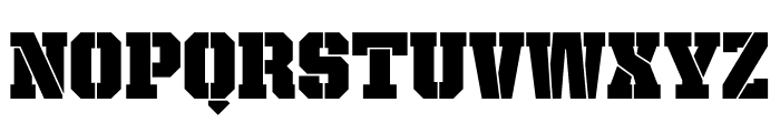 United Serif Semi Condensed Stencil Font UPPERCASE