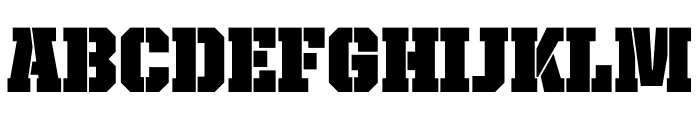United Serif Semi Condensed Stencil Font LOWERCASE