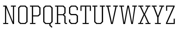 United Serif Semi Condensed Thin Regular Font UPPERCASE