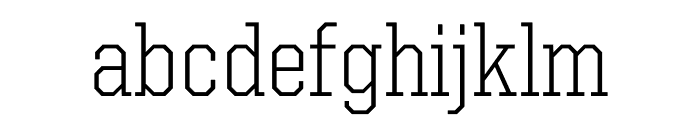 United Serif Semi Condensed Thin Regular Font LOWERCASE