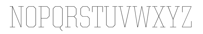 United Serif Semi Condensed Thin Font UPPERCASE