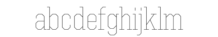 United Serif Semi Condensed Thin Font LOWERCASE