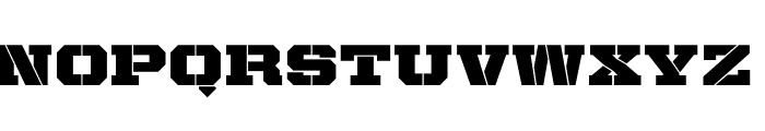 United Serif Semi Extended Stencil Font UPPERCASE