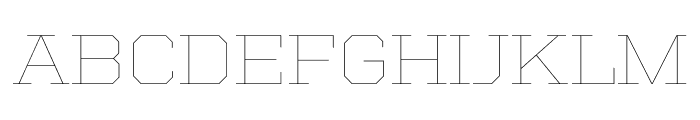 United Serif Semi Extended Thin Light Font UPPERCASE