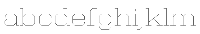 United Serif Semi Extended Thin Light Font LOWERCASE
