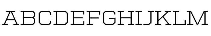United Serif Semi Extended Thin Regular Font UPPERCASE