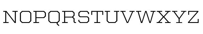 United Serif Semi Extended Thin Regular Font UPPERCASE