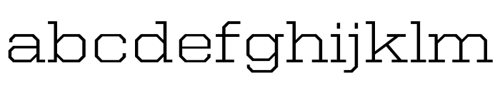 United Serif Semi Extended Thin Regular Font LOWERCASE
