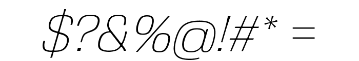 Velo Sans Display Thin Light Italic Font OTHER CHARS