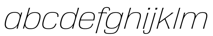 Velo Sans Display Thin Light Italic Font LOWERCASE