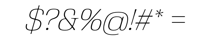 Velo Serif Display Thin Light Italic Font OTHER CHARS