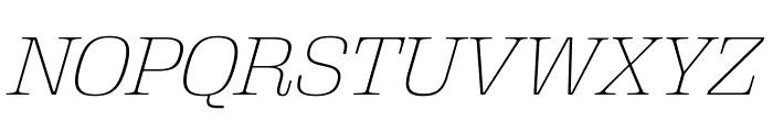 Velo Serif Display Thin Light Italic Font UPPERCASE