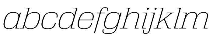 Velo Serif Display Thin Light Italic Font LOWERCASE