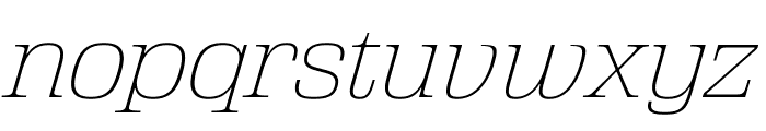 Velo Serif Display Thin Light Italic Font LOWERCASE