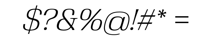 Velo Serif Display Thin Regular Italic Font OTHER CHARS