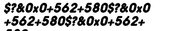 Hiruko Black Oblique Font OTHER CHARS