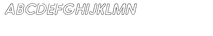Hiruko Regular Outline Oblique Font UPPERCASE