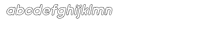 Hiruko Regular Outline Oblique Font LOWERCASE