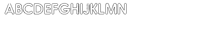 Hiruko Regular Outline Font UPPERCASE