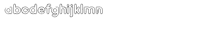 Hiruko Regular Outline Font LOWERCASE