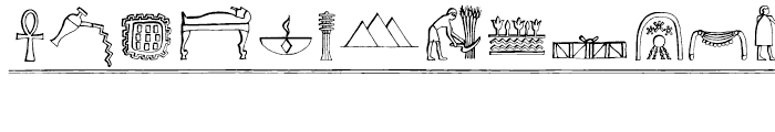 Hieroglyph Informal Font UPPERCASE