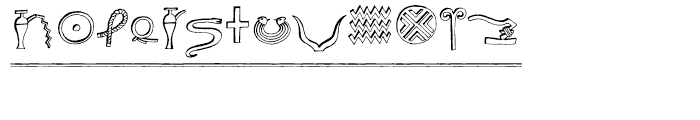 Hieroglyph Informal Font LOWERCASE