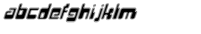 Hiro Outline Italic Font LOWERCASE