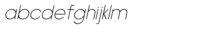 Hiruko Extra Light Oblique Font LOWERCASE