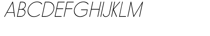 Hiruko Pro Extra Light Oblique Font UPPERCASE
