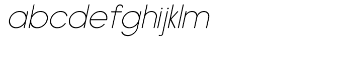 Hiruko Pro Extra Light Oblique Font LOWERCASE