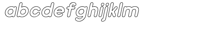 Hiruko Pro Outline Oblique Font LOWERCASE