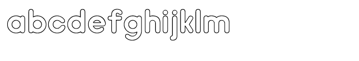 Hiruko Pro Outline Regular Font LOWERCASE