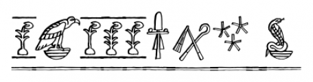 HieroglyphInformal Regular Font OTHER CHARS