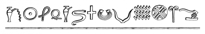 HieroglyphInformal Regular Font LOWERCASE