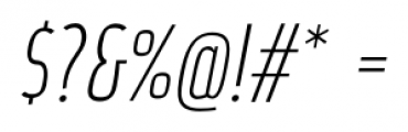Hinton Light Italic Font OTHER CHARS