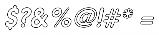 Hiruko Regular Outline Oblique Font OTHER CHARS