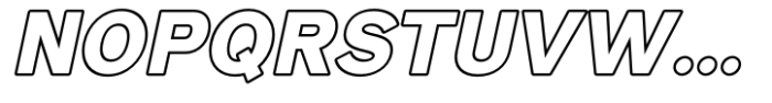 Hidone Bold Italic Outline Font UPPERCASE