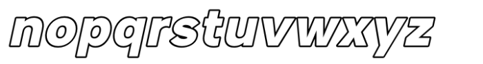 Hidone Bold Italic Outline Font LOWERCASE