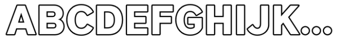 Hidone Bold Outline Font UPPERCASE